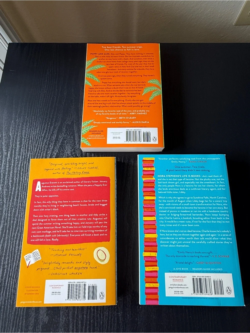 Target Emily Henry 3-Book Set - Orange, Yellow, Blue Covers